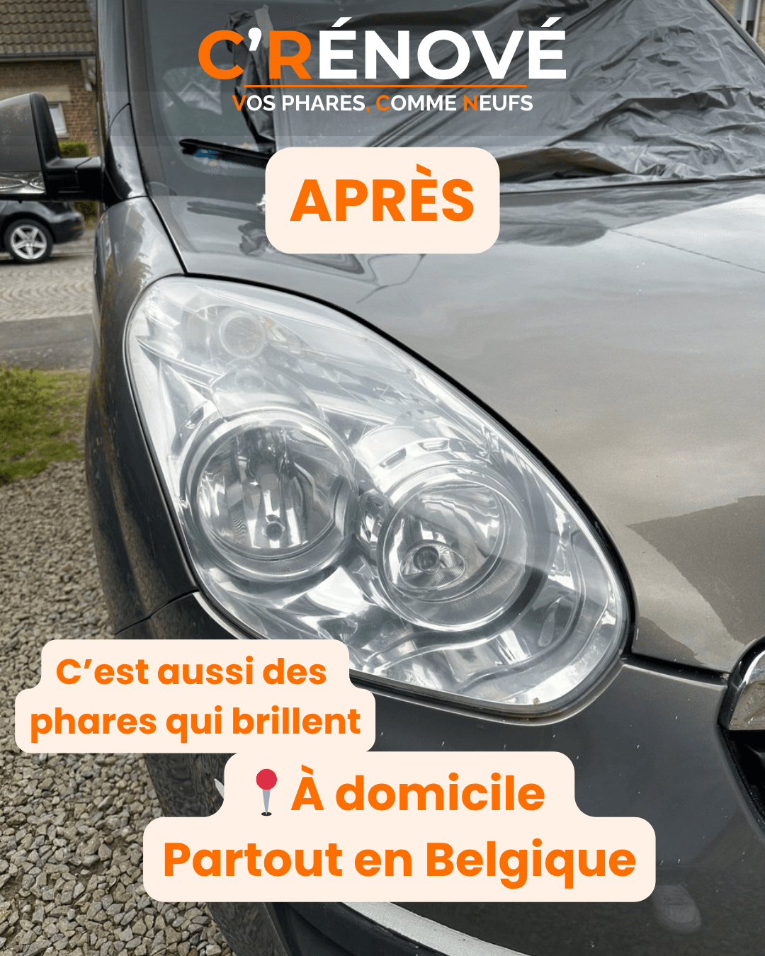 Phares rénovés augmentant la valeur de revente du véhicule